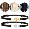 Belts Fashion Casual Vintage Luxury Design Trouser Dress Hang Buckle Waistband Leather Thin Belt Waist Strap