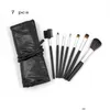 Makeup Brushes 7 Pcs Purple Make Up Leather Bag Sier Pink Gold Brown Black Wooden Brush Drop Delivery Health Beauty Tools Accessories Dhsub