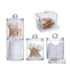 Opbergtassen Acryl Cosmetische organisator Katoenstaafjes Qtip Box Container Make -up kussen Sieraden Holder Candy Drop Delivery Home Garden Ho DHWWT