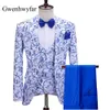 Мужские костюмы Blazers Gwenhwyfar Luxury Orchid Pattern Wedding Gentlemen Limedo