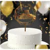 Andere feestelijke feestbenodigdheden 50 Styles Cupcake Cake Topper Happy Birthday Inserts Top vlaggen voor liefde Familie Bak Decoratie Drop DHGFT