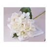 Flores decorativas grinaldas 18 cores Hydrangea Flower Flower Fake Silk Single Real Touch Bouquet Hotrangulhas for Wedding Center Dh0eh