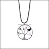 Pendentif Colliers Étoile Lune Collier Rond Femme Sterling Sier Bijoux Croissant Pendentifs Pour Femmes Et Filles Drop Delivery Dhknx