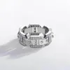 Eheringe HCH Liebe Punk Hiphop Serie Herren Ring Band Cothic Geometrie Männer Stein Trendy Geschenke Gadget für Gentleman