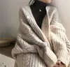 Tricot féminin t-shirt lmq femmes coréen décontractée chariot long cardigan soft confortant confortable taille libre manche en vrac femelle tricote 230111