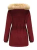 Piumino da donna Parka Moda Cappotto invernale Pile di agnello Cotone sciolto Foderato in pelliccia Capispalla con cappuccio Giacche Cappuccio staccabile Cappotto caldo 230111