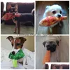 Hondenspeelgoed kauwt Pet Toy Bite Puppy Plush Fruit Veget Fruit Chicken Squeaky Creative Simation for Cats Dogs Supplies Drop Deliv Dhgarden Dh7jz