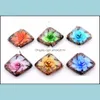 Подвесные ожерелья Fashion Beauty Wholesale 6pcs подвески ручной работы Murano Lampwork Смесь стеклян