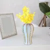 Lagringsflaskor Luxury Ginger Jar Temple Vase White and Gold Ceramic With213y