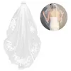 ブライダルベールハンドカットとデカール挿入櫛ウェディングアクセサリーショートベール美しいレイヤーソフトメッシュフェアリースタイルの花嫁