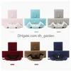 Jewelry Boxes Double Open Box Small Portable Travel Organizer Vintage Veet Ring Bracelet Necklace Earrings Packaging Drop Del Dhgarden Dhqed