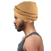 BERETS DOUHOW ETHNIC MEN's tulband Cap stretchy wrap-around head India Retro National Soft Adult Male Bandage Caps Accessoires