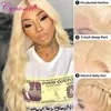 Cynosure 613 Blonde Lace Frontal Wig 13x4 Brazilian Body Wave Front Preplucked Transparent Human Hair Wigs