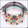 Charm Bracelets New Arrival Braided String Bracelet For Women Men 4Mm Small Seed Beads Braslet Adjustable Brazalete 8 Colors Pseira Dhszl