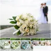 Decorative Flowers Wreaths Brand Style Artificial Rose Flower For Wedding Party Home Decor Fake Bridal Bouquet Drop Delivery Garde Dhqsi