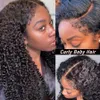 Hurtownia Curly HD Lace Peruka 100% Virgin Human Hair 4b 4c Curly Lowers Afro Kinky Curly Lace Front Peruka z kręconą krawędzią