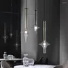 Lampy wiszące włoski design lampa szara szklane światła LED E27 Nowoczesne meble restauracyjne Dekoracja salonu kuchnia sypialnia