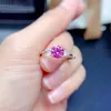 Bagues de cluster Rose Moissanite Diamond Bague S925 Sterling Silver Passé Test VVS1 Mode Bijoux pour femmes Cadeau de luxe