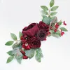 Dekorativa föremål Figurer 2st Artificial Flowers Wine Backdrop Wreath Decor Welcome Card Sign Corner Wall Rekvisita Ange Arch Fake Flower Row 230110