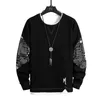 Herren Hoodies Sweatshirts Männer Harajuku Hoodie Casual Hip Hop Hop Hop Sweatshirt Stitching Print Hoodie Männlich O-Neck Fashion Herren Kleidung Multi-Color Mens Top 230111