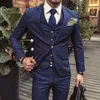 メンズスーツブティック（ブレザーベストズボン）メンズブリティッシュスタイルのビジネスエレガントなファッションカジュアルパーティー紳士ドレススリーピーススーツ