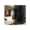 Gordijn Moderne black -out gordijnen voor woonkamer met glazen kraal deur snaar wit zwart koffie raam gordijnen decoratie druppel dhrc3