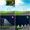 10 adet LED Güneş Işıkları Paslanmaz Çelik Tüp Çim Lambaları Bahçe Dekorasyonu