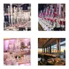 Candle Holders Wedding Centerpiece Tall Acrylic Tubes Crystal Hurricane Candelabra For Table Stand With Lampshade Yudao98 Drop Deliv Dh1Zw