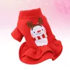 Dog Apparel Christmas Clothes Petpuppy Dogs Dress Costume Xmascloth Skirt Costumes Sweater Party Outfits Santa Extra Sweaters Outfit