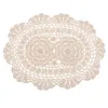 Tavolino tavolo floreale all'uncinetto corridore doily beige pizzo dolielies cotone