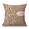 Travesseiro de travesseiro 45x45cm Pink Christmas Gift Style Series poliéster Home Decoration Top Cover Sofá