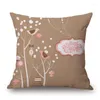 Case de almohada 45x45cm Rosa navidad de Navidad Serie de poliéster Decoración del hogar Sofá