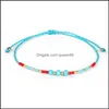 Charm Bracelets New Arrival Braided String Bracelet For Women Men 4Mm Small Seed Beads Braslet Adjustable Brazalete 8 Colors Pseira Dhszl