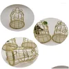 Present Wrap 1 PC och h￶gkvalitativ mini Metal Gold Retro Birdcage Candy Box Wedding Iron Supplies Drop Delivery Home Garden Festive Part Dheoc