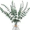 Décorations de Noël 8pcs feuilles d'eucalyptus artificielles tiges de verdure avec gel pour vase maison fête décoration de mariage en plein air couronne de fleurs bricolage
