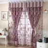 Curtain 250cm X 100cm Flower Tulle Door Window Drape Panel Sheer Scarf Valances Curtains 4 Colors