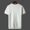 Men's TShirts Summer Men Tshirt Knitted Short Sleeves Top Sweater Solid Color Oneck Pullover Thick Slim Tees D215 230110