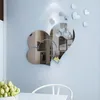 Naklejki ścienne miłosne serc naklejki akrylowe lustro zdejmowane dla majsterkowiczów w sypialni salon tło dekoracja domu