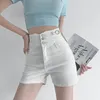 Women's Shorts 2023 Summer Breasted Denim For Women High Waist Skinny Pockets Korean Fashion Jeans Sexy Short Pants 233