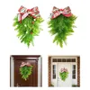 Decorative Flowers Winter Christmas Teardrop Swag Door Wall Windows Hanging Wreath For Home Backdrop Outdoor Indoor Party Decor