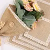 Tafelmatten pads multi-stijl jute doek creatief diy home decoratie kom mat placemat art hessian