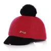 Шляпы кепков модная детская кепка осень зимняя детская шляпа для девочек с съемным мехом мяч Помпем детские шляпы на 1-6 лет 12 цветов 230111