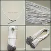 Cord Wire Wholesale 1.5Mm White Wax Leather Necklace Rope 45Cm Chain Lobster Clasp Diy Jewelry Accessories 100Pcs/Lot Drop Deliver Dhdsm