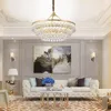 Lustres LED Postmoderne Cristal Clair Larme Designer Lustre Éclairage Lustre Suspension Luminaire Lampen Pour Foyer