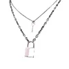 Stainless steel chain lock pendant rock hip hop trend Necklace key fashion necklace wholesale for men and women8774816