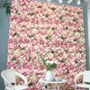 Decoratieve bloemen Witte zijde Rose Bloem Wall Artificial For Wedding Decoratie Panls Kerstmis thuis achtergrond Decor