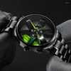 ساعات المعصم 2023 Fashion 3D Sport Car Wheel Watch Watch Men's Freefiance Quartz Luxury Watches