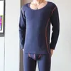 Men's Sleepwear Sexy Underwear Padded Thick Pajamas Warm Anti Freezing Tights Round Neck Home Wear 230111