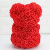 Decorative Flowers Artificial Rose Bear Valentine's Day Gift Engagement Party Decoration Romantic Lover Flower Toy 25cm