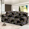 Stol täcker guldlinje geometrisk elastisk täckning soffa l-formad 1/2/3/4 sits universal hemdekorationsskydd